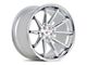 Ferrada Wheels CM2 Machine Silver with Chrome Lip Wheel; Rear Only; 20x10 (05-09 Mustang)