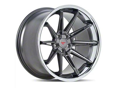 Ferrada Wheels CM2 Matte Graphite with Chrome Lip Wheel; 19x10.5 (05-09 Mustang)