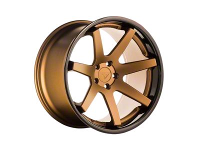 Ferrada Wheels FR1 Matte Bronze with Gloss Black Lip Wheel; Rear Only; 20x10.5; 25mm Offset (05-09 Mustang)