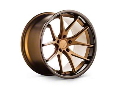 Ferrada Wheels FR2 Matte Bronze with Gloss Black Lip Wheel; Rear Only; 20x10; 40mm Offset (05-09 Mustang)