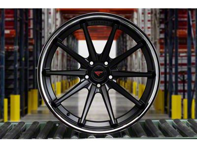 Ferrada Wheels FR4 Machine Black with Chrome Lip Wheel; 20x10.5 (05-09 Mustang)