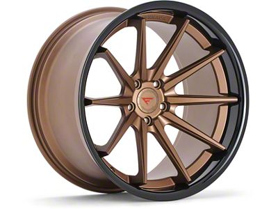 Ferrada Wheels FR4 Matte Bronze with Gloss Black Lip Wheel; 19x8.5; 35mm Offset (05-09 Mustang)