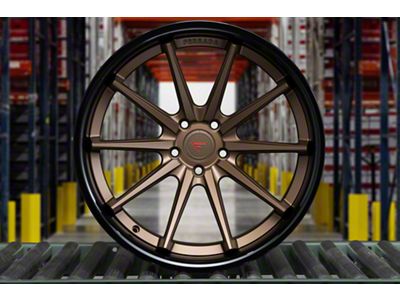 Ferrada Wheels FR4 Matte Bronze with Gloss Black Lip Wheel; 22x9 (05-09 Mustang)