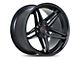 Ferrada Wheels CM1 Matte Black with Gloss Black Lip Wheel; Rear Only; 22x11; 20mm Offset (06-10 RWD Charger)