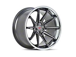 Ferrada Wheels CM2 Matte Graphite with Chrome Lip Wheel; Rear Only; 22x11 (06-10 RWD Charger)