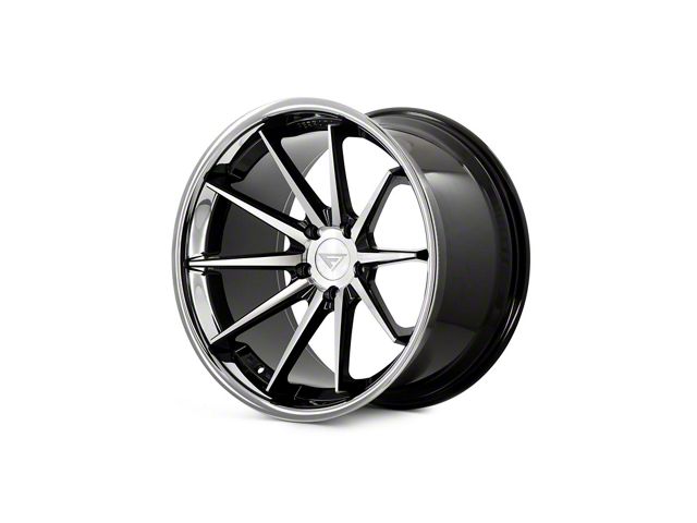Ferrada Wheels FR4 Machine Black with Chrome Lip Wheel; 20x9 (06-10 RWD Charger)