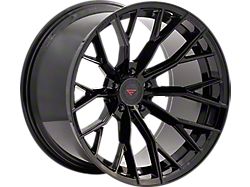 Ferrada Wheels FR9 Obsidian Black Wheel; Rear Only; 22x10; 16mm Offset (06-10 RWD Charger)