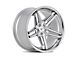 Ferrada Wheels CM1 Machine Silver with Chrome Lip Wheel; Rear Only; 22x11 (08-23 RWD Challenger, Excluding Widebody)