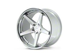 Ferrada Wheels FR3 Machine Silver with Chrome Lip Wheel; 20x10 (08-23 RWD Challenger, Excluding Widebody)