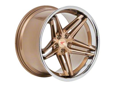 Ferrada Wheels CM1 Brushed Cobre with Chrome Lip Wheel; 20x10; 28mm Offset (10-15 Camaro, Excluding ZL1)