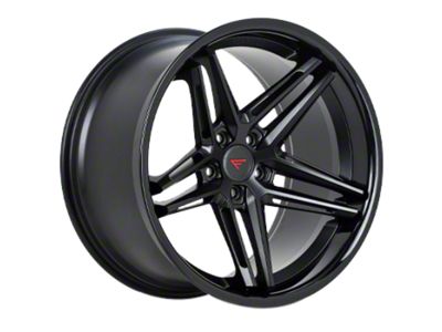 Ferrada Wheels CM1 Matte Black with Gloss Black Lip Wheel; 20x10; 28mm Offset (10-15 Camaro, Excluding ZL1)