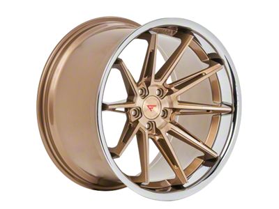 Ferrada Wheels CM2 Brushed Cobre with Chrome Lip Wheel; 20x10; 28mm Offset (10-15 Camaro, Excluding ZL1)