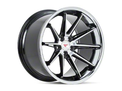 Ferrada Wheels CM2 Machine Black with Chrome Lip Wheel; 20x10; 28mm Offset (10-15 Camaro, Excluding ZL1)