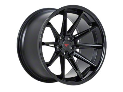 Ferrada Wheels CM2 Matte Black with Gloss Black Lip Wheel; 20x10; 28mm Offset (10-15 Camaro, Excluding ZL1)