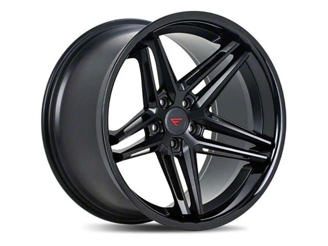 Ferrada Wheels CM1 Matte Black with Gloss Black Lip Wheel; 20x9 (10-14 Mustang)