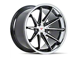 Ferrada Wheels CM2 Machine Black with Chrome Lip Wheel; 20x9 (10-14 Mustang)
