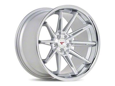 Ferrada Wheels CM2 Machine Silver with Chrome Lip Wheel; 19x10.5 (10-14 Mustang)