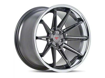 Ferrada Wheels CM2 Matte Graphite with Chrome Lip Wheel; 19x10.5; 25mm Offset (10-14 Mustang)