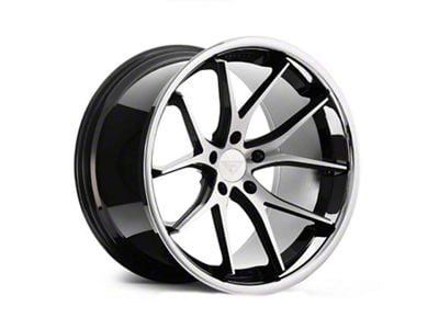 Ferrada Wheels FR2 Machine Black with Chrome Lip Wheel; 20x9; 25mm Offset (10-14 Mustang)