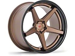 Ferrada Wheels FR3 Matte Bronze with Gloss Black Lip Wheel; 19x10.5; 25mm Offset (10-14 Mustang)