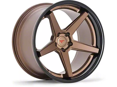 Ferrada Wheels FR3 Matte Bronze with Gloss Black Lip Wheel; 20x10; 40mm Offset (10-14 Mustang)