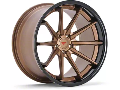 Ferrada Wheels FR4 Matte Bronze with Gloss Black Lip Wheel; 19x8.5; 35mm Offset (10-14 Mustang)