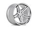 Ferrada Wheels CM1 Machine Silver with Chrome Lip Wheel; Rear Only; 22x11 (11-23 RWD Charger, Excluding Widebody)