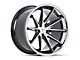 Ferrada Wheels CM2 Machine Black with Chrome Lip Wheel; Rear Only; 22x11; 20mm Offset (11-23 RWD Charger, Excluding Widebody)