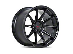 Ferrada Wheels CM2 Matte Black with Gloss Black Lip Wheel; Rear Only; 22x11 (11-23 RWD Charger, Excluding Widebody)