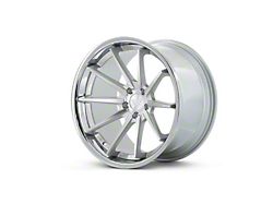 Ferrada Wheels FR4 Machine Silver with Chrome Lip Wheel; 20x10.5 (11-23 RWD Charger, Excluding Widebody)