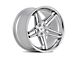 Ferrada Wheels CM1 Machine Silver with Chrome Lip Wheel; 20x10.5 (15-23 Mustang GT, EcoBoost, V6)