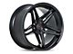 Ferrada Wheels CM1 Matte Black with Gloss Black Lip Wheel; 20x10.5 (15-23 Mustang)