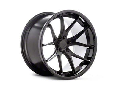 Ferrada Wheels FR2 Matte Black with Gloss Black Lip Wheel; 19x8.5; 35mm Offset (15-23 Mustang GT, EcoBoost, V6)