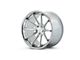 Ferrada Wheels FR4 Machine Silver with Chrome Lip Wheel; 20x9 (15-23 Mustang GT, EcoBoost, V6)