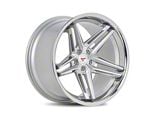 Ferrada Wheels CM1 Machine Silver with Chrome Lip Wheel; 20x9; 15mm Offset (08-23 RWD Challenger, Excluding Widebody)