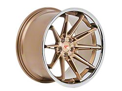 Ferrada Wheels CM2 Brushed Cobre with Chrome Lip Wheel; Rear Only; 20x10; 13mm Offset (08-23 RWD Challenger, Excluding Widebody)