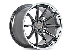 Ferrada Wheels CM2 Matte Graphite with Chrome Lip Wheel; Rear Only; 20x10.5; 20mm Offset (08-23 RWD Challenger, Excluding Widebody)