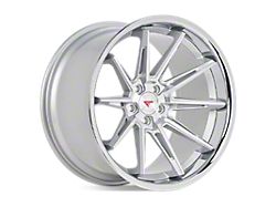 Ferrada Wheels CM2 Machine Silver with Chrome Lip Wheel; Rear Only; 20x10.5; 20mm Offset (11-23 RWD Charger, Excluding Widebody)