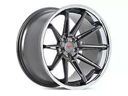 Ferrada Wheels CM2 Matte Graphite with Chrome Lip Wheel; Rear Only; 20x10.5; 20mm Offset (11-23 RWD Charger, Excluding Widebody)