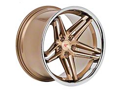 Ferrada Wheels CM1 Brushed Cobre with Chrome Lip Wheel; Rear Only; 20x10.5 (20-24 Corvette C8 Stingray)