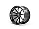 Ferrada Wheels FR4 Matte Black with Gloss Black Lip Wheel; Front Only; 19x8.5 (20-24 Corvette C8 Stingray)