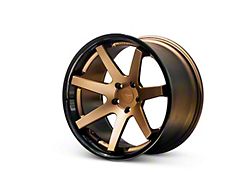 Ferrada Wheels FR1 Matte Bronze with Gloss Black Lip Wheel; Rear Only; 20x10.5; 38mm Offset (21-25 Mustang Mach-E)