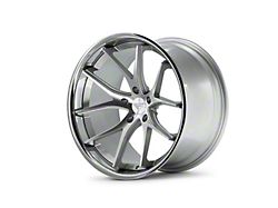 Ferrada Wheels FR2 Machine Silver with Chrome Lip Wheel; 20x9; 35mm Offset (21-25 Mustang Mach-E)