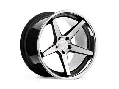 Ferrada Wheels FR3 Machine Black with Chrome Lip Wheel; 22x9 (21-24 Mustang Mach-E)