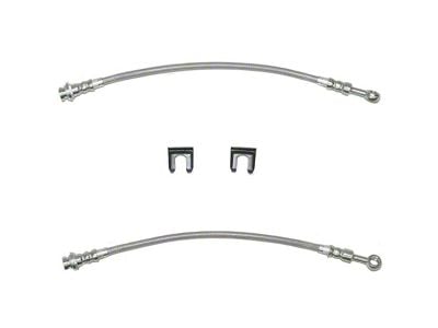 Fine Lines Braided Stainless Brake Hose Kit; Front (93-97 Camaro)