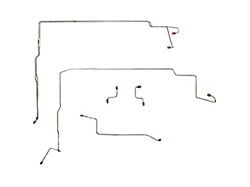 Fine Lines Front Brake Line Kit; Steel (94-95 Mustang GT w/ ABS)