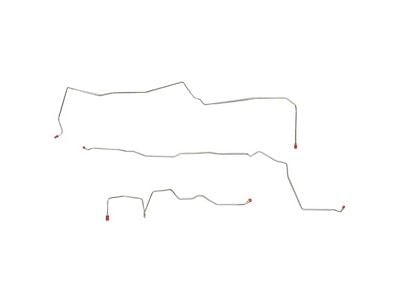 Fine Lines Intermediate Brake Line Kit; Stainless (96-98 Mustang GT w/ ABS)