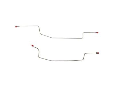 Fine Lines Rear Axle Brake Lines; Stainless (86-93 Mustang w/ Rear Drum Brakes)