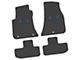 FLEXTREAD Factory Floorpan Fit Custom Vintage Scene Front and Rear Floor Mats with Dark Blue T/A Insert; Black (11-23 RWD Challenger)