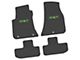 FLEXTREAD Factory Floorpan Fit Custom Vintage Scene Front and Rear Floor Mats with Lime SXT Insert; Black (11-23 RWD Challenger)